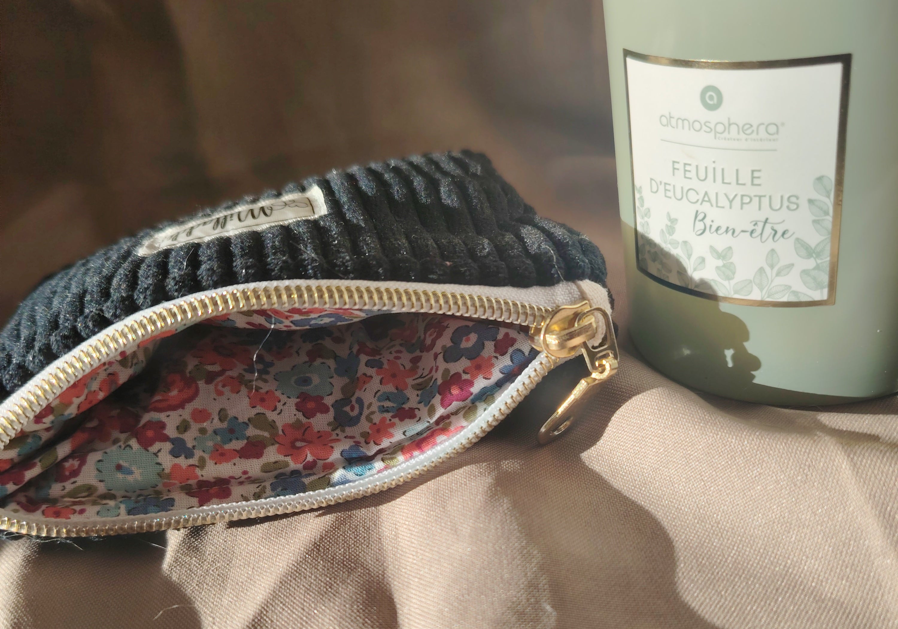 Porte monnaie BLACK FLOWER