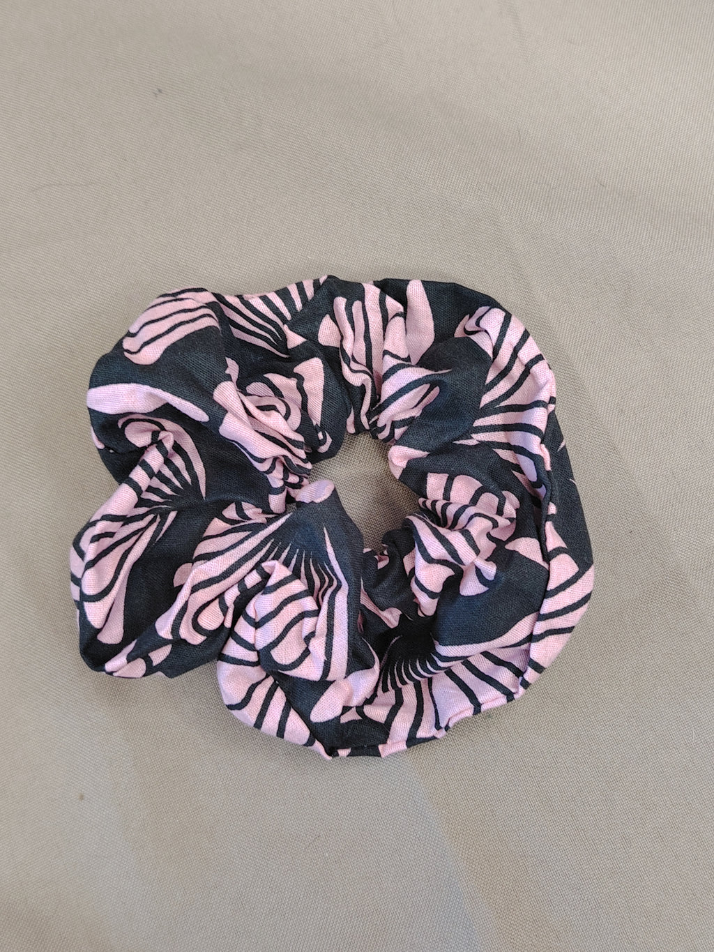 Chouchou en Coton Rose et Noir