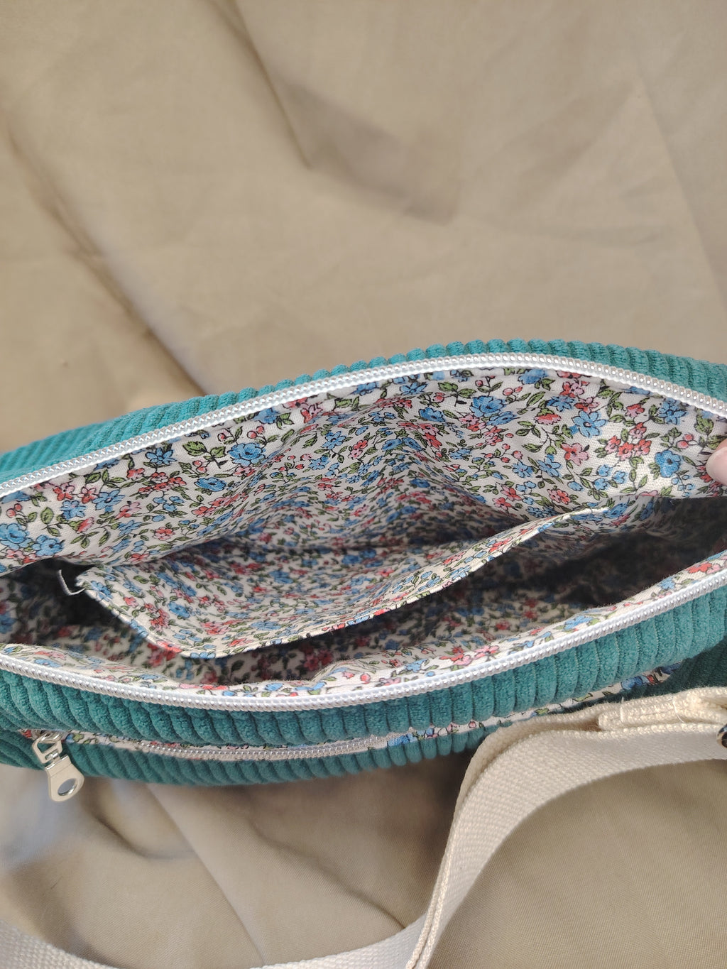 Sac Besace Bleu Canard