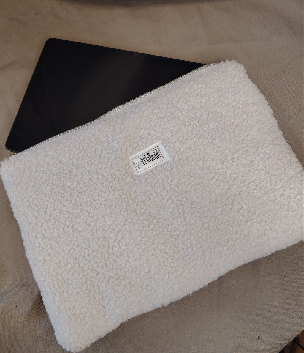 Housse de Tablette Bouclette Ecru