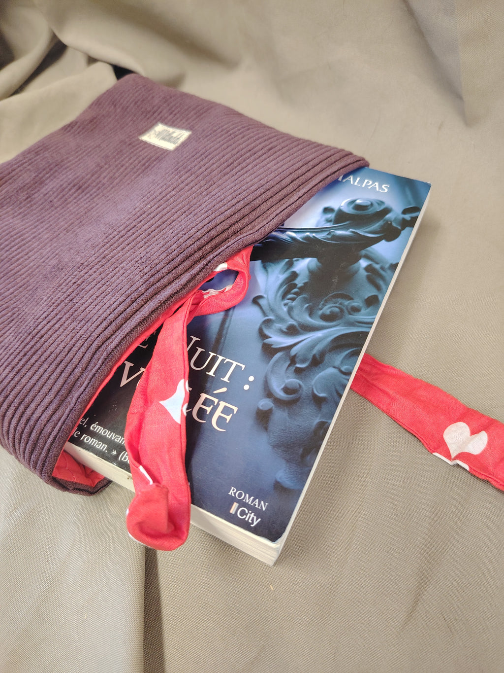 Housse de Livre Broché Prune