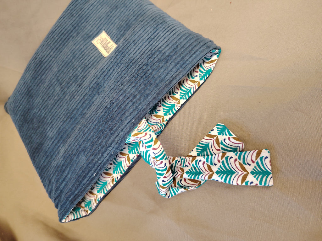 Housse de Livre Broché Bleu Denim