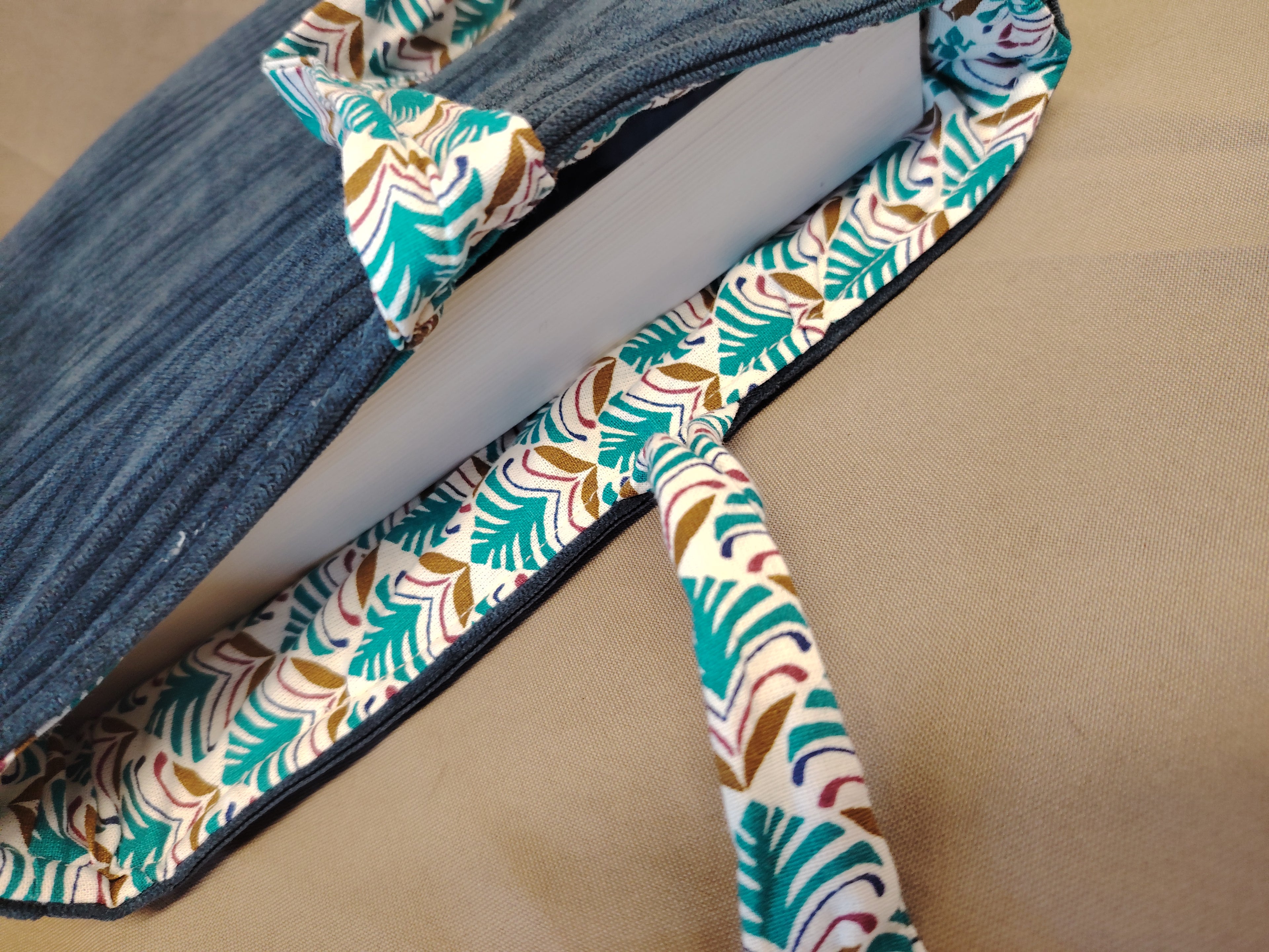 Housse de Livre Broché Bleu Denim