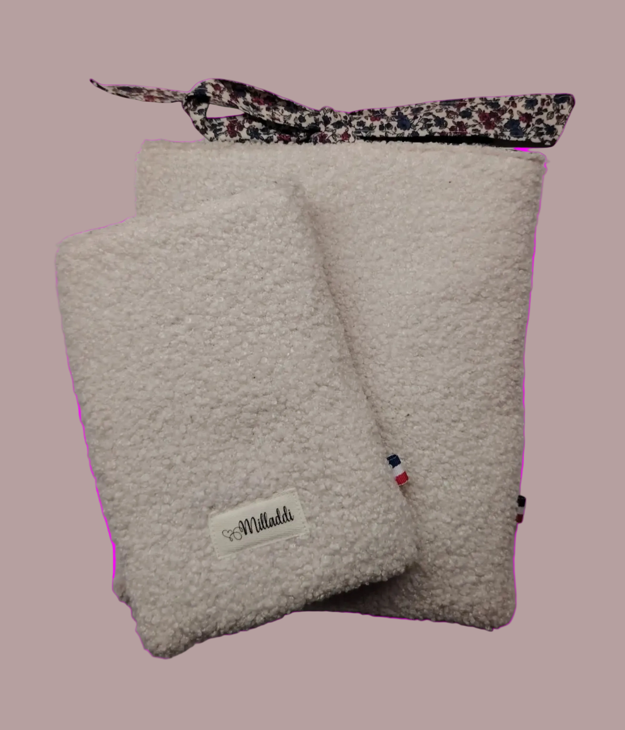 Housse de livre Bouclette Ecru