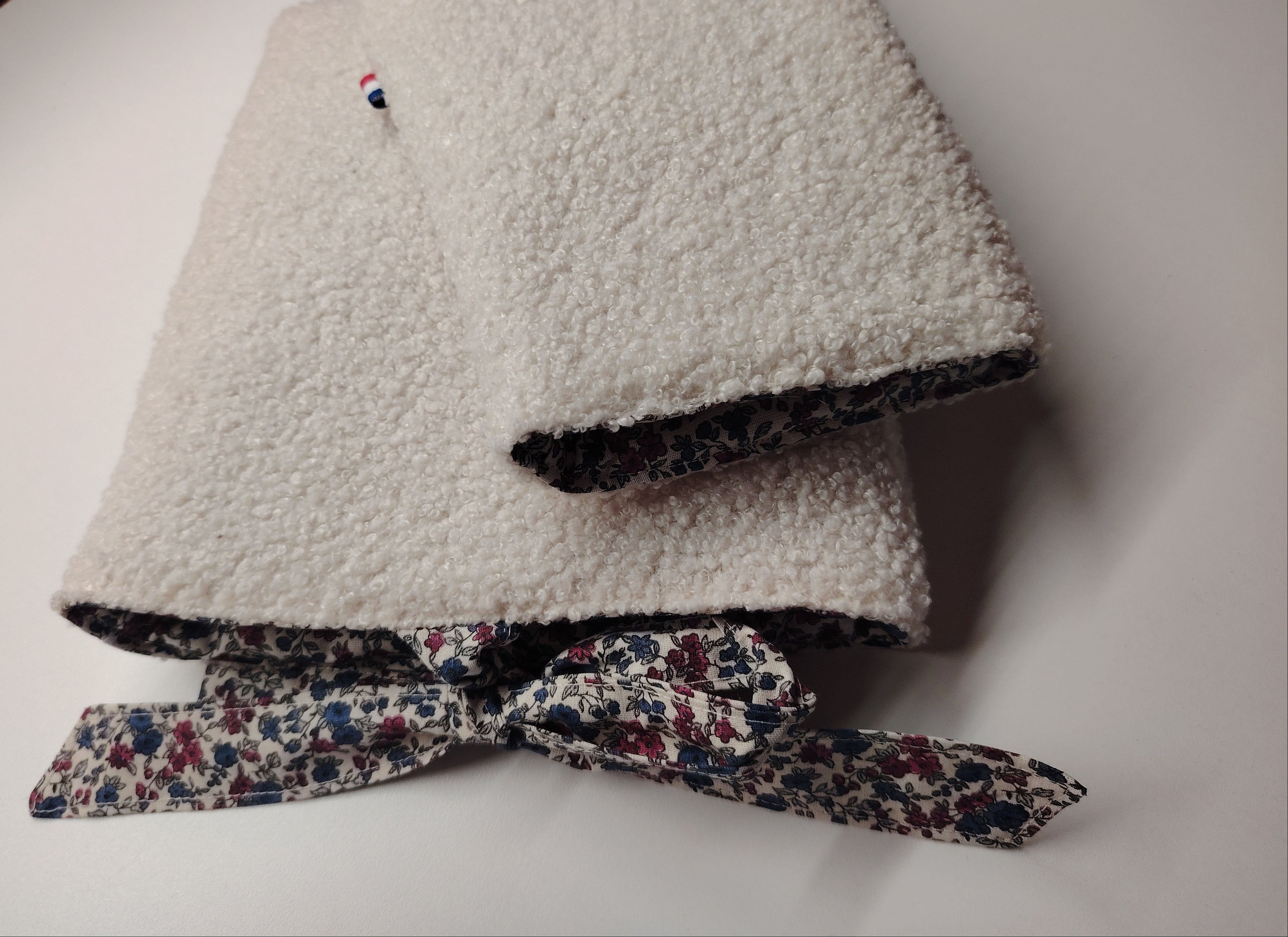 Housse de livre Bouclette Ecru