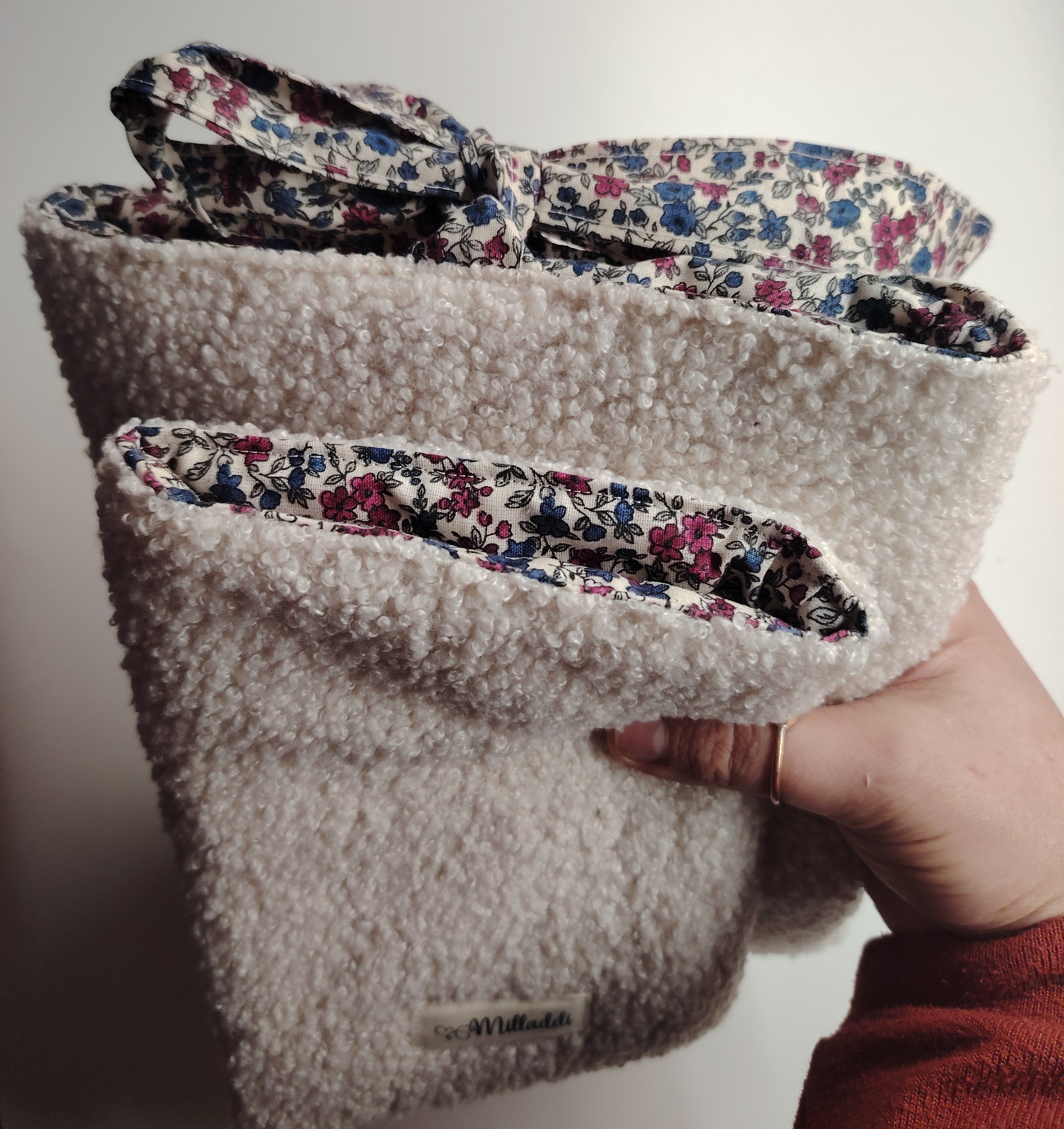 Housse de livre Bouclette Ecru