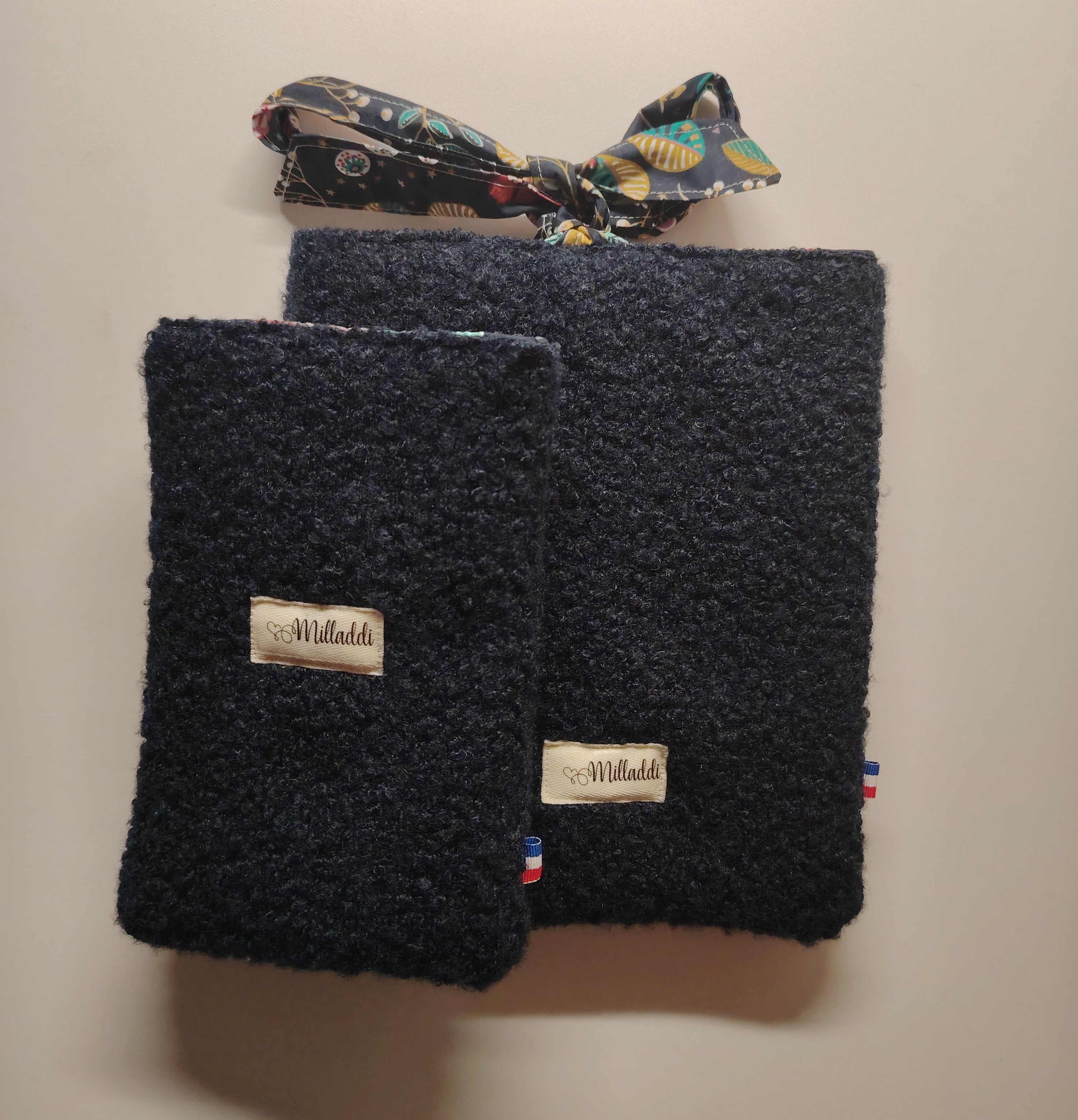 Housse de livre Bouclette Marine